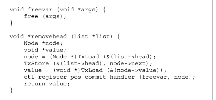 Fig. 7. Linked list removehead() operation 
