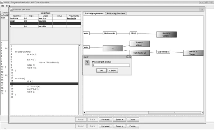 Fig. 5. Executing the main function in ALMA --- reading a variable 