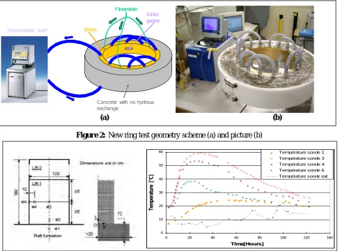 Figure 2:  New ring test geometry scheme (a) and picture (b)  