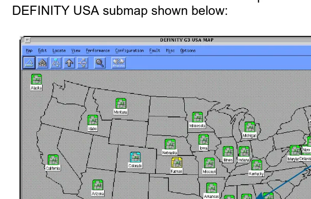 Figure 5. Example of a DEFINITY USA submap