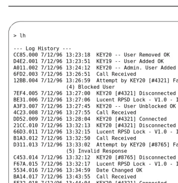 Figure 1-4.Sample Log History