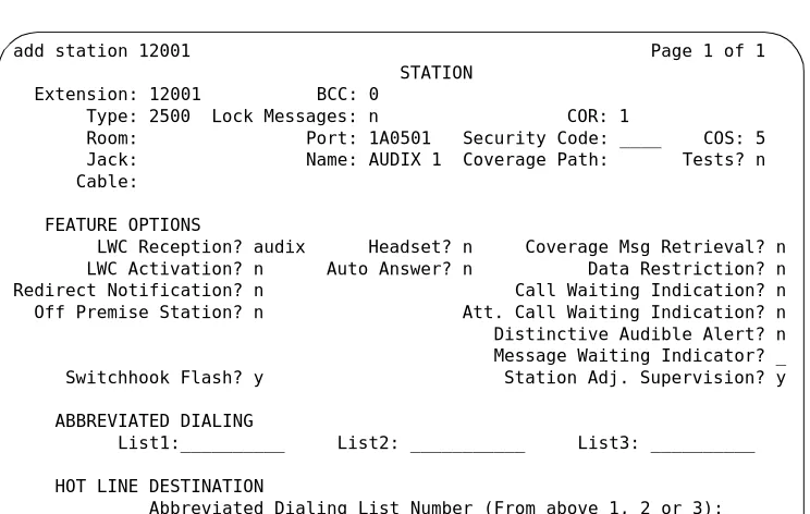 Figure 3-1.Example G1 2500 Station Screen