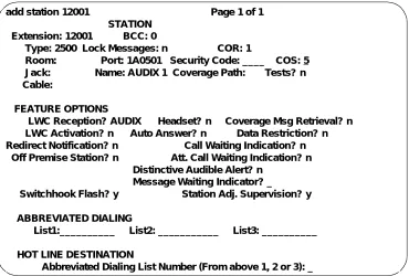 Figure 3-1.Example G1 2500 Station Screen