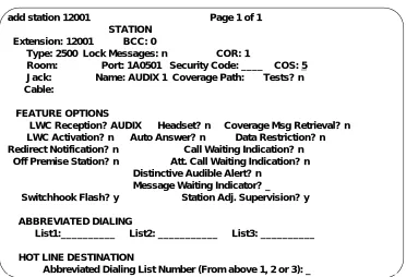 Figure 3-1.Sample G1 2500 Station Screen