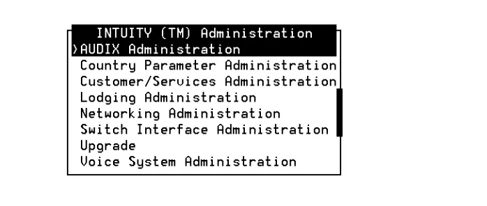 Figure 1-1. Lucent INTUITY Main Menu