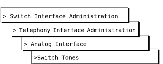 Figure 1-5.Switch Tones Menu 