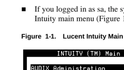 Figure  1-1.Lucent Intuity Main Menu