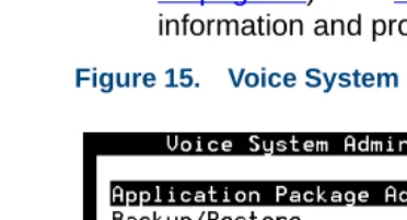 Figure 15.Voice System Administration Menu
