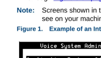 Figure 1.Example of an Intuity CONVERSANT Menu 