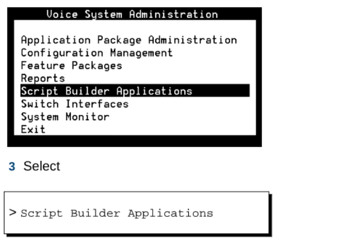 Figure 11. Voice System Administration Menu