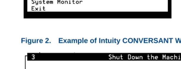 Figure 1.Example of Intuity CONVERSANT Menu