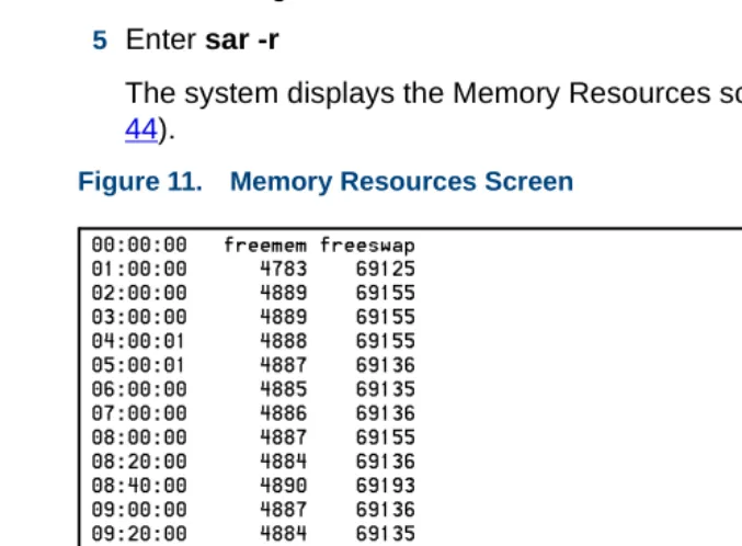 Figure 11.Memory Resources Screen 