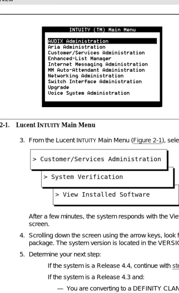 Figure 2-1.Lucent INTUITY Main Menu