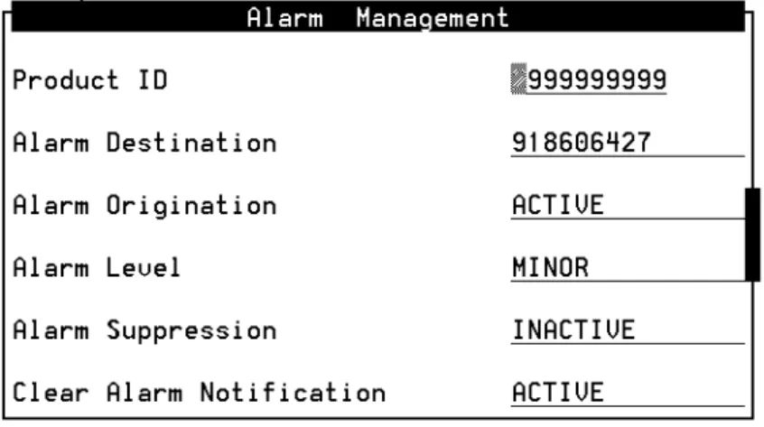 Figure  2-3. Alarm Origination Menu