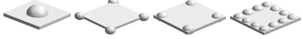 Fig. 1 Different splitting of projectile quadrilateral 