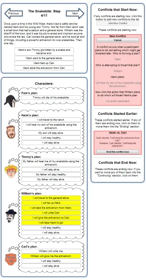 Figure 4.4:The interface by which human subjects annotated the stories in the experimentdescribed in Section 4.1.