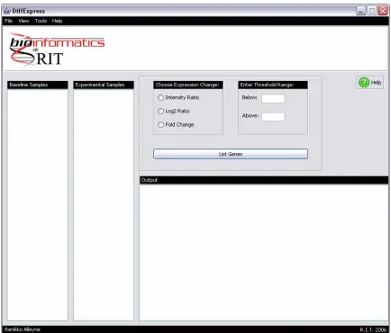 Figure 27: DiffExpress - Main Application Window 