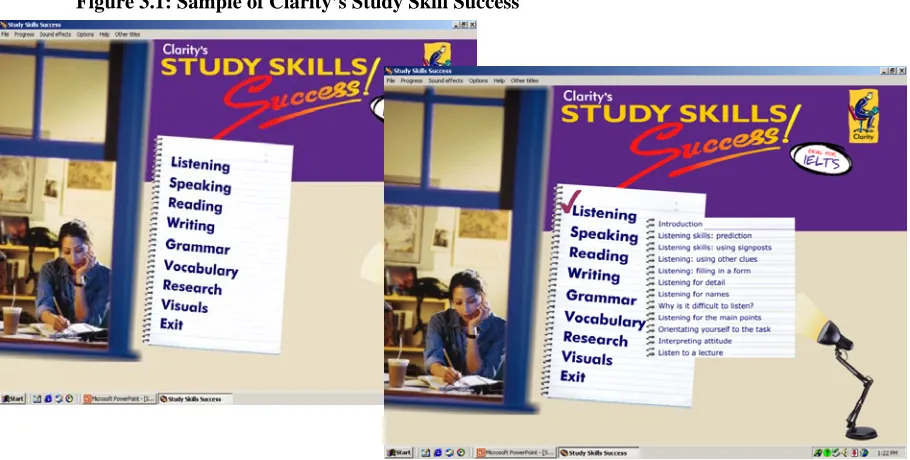 Figure 3.1: Sample of Clarity’s Study Skill Success 