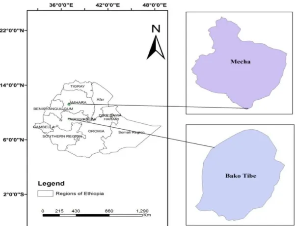 Figure 3. 1 Map of study sites  3.4 Methodology 