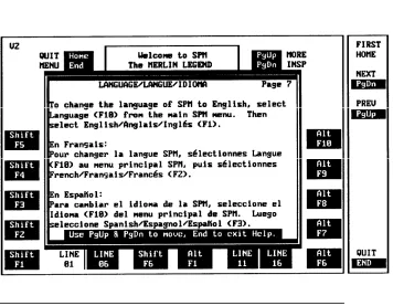 Figure 2-2. SPM Help Screen