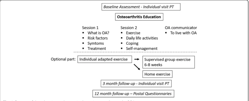 Fig. 1 Concept of the education and supervised exercise according to the BOA program