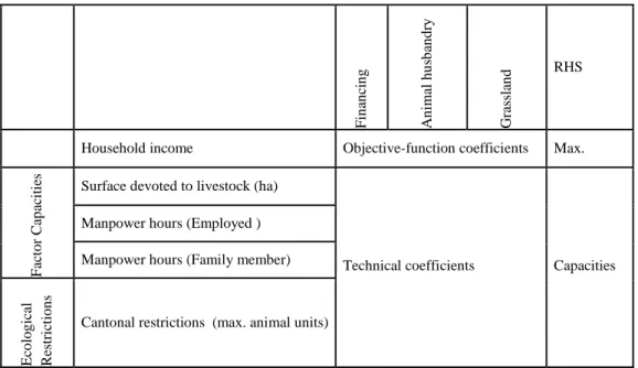 Table 1: Overview of the optimization model 