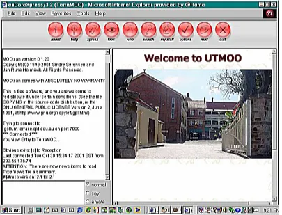 Figure 3.2:  Layout of UniTekMOO 