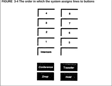 FIGURE  3-4 The order in which the system assigns lines to buttons