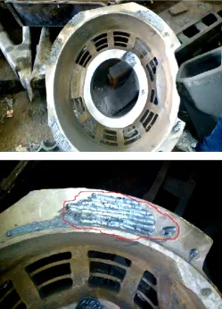 Figure 1. Blow Hole Defect in Bearing Housing 