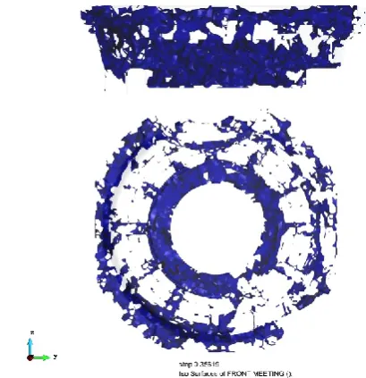 Figure 11. Air entrapment  simulation results without riser 