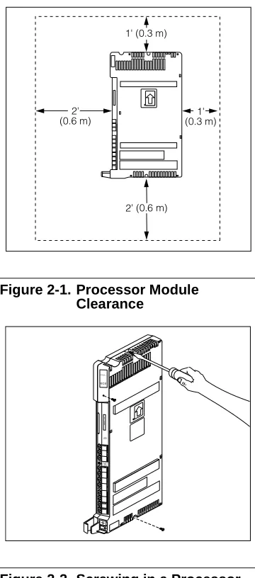 Figure 2-1. Processor Module Clearance