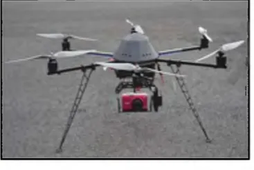 Figure 1. Hexacopter UAV attached with digital camera Canon PowerShot SX230 HS.