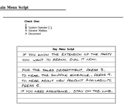 Figure 3-7. PARTNER MAIL Form 5 Page 3: Day Menu Script