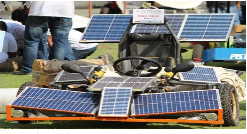Figure 1:  Final View of Electric Solar car 
