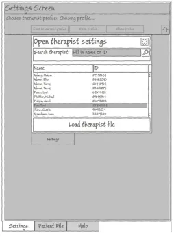 Figure 4.2.9: Example of using dialog box to open a proﬁle