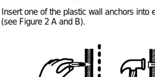Figure 2. Inserting Anchors and Screws