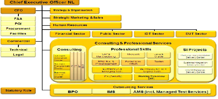 Figure 1 Organization Structure in Logica 