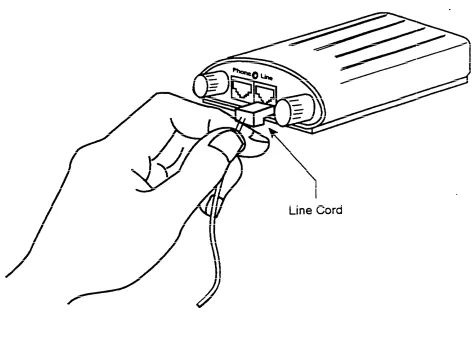 Figure 2-3. Connecting the Line Cord to the PassageWay Adapter