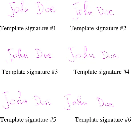 Figure. 2. Signature For Verification With System 