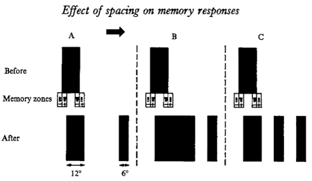 Fig. 5. Schematic representation of the experiments for testing the separate effects of whitespace and distance