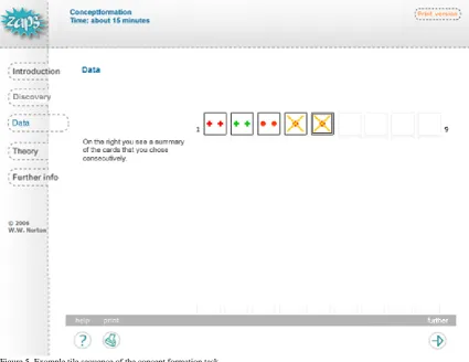 Figure 5. Example tile sequence of the concept formation task  