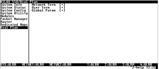 Figure A-1. Dial Plan Menus
