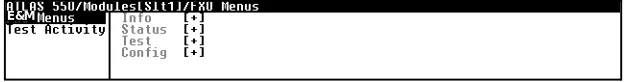 Figure 3-3 shows the menu options available for the Octal E&M Module (see also the menu tree in Figure 3-2 on page 3-3)