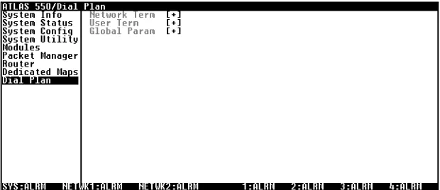 Figure A-1.  Dial Plan Menus