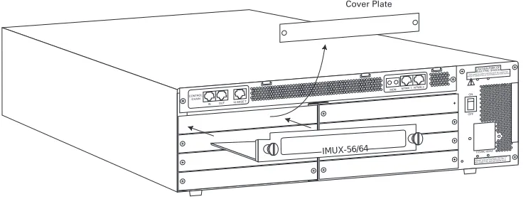 Figure 2-1.  Installing the IMUX-56/64 Module