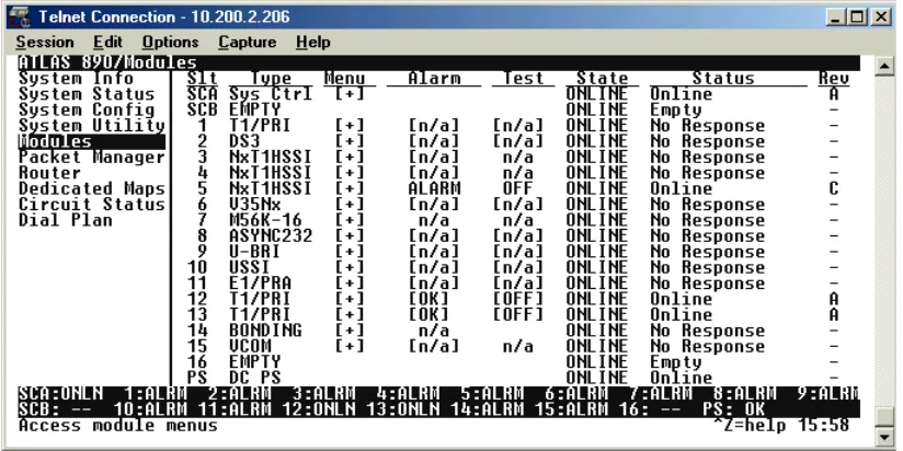 Table 3-1 on page 29). The following sections describe all the Modules’ 