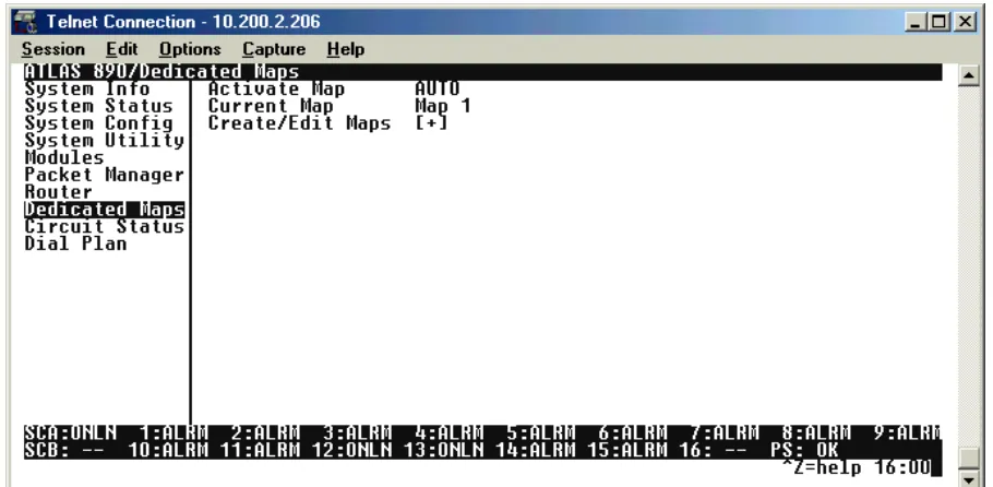 Figure A-1.  Dedicated Maps Menu