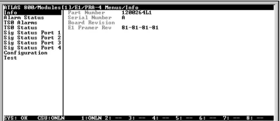Figure 3-4.  Alarm Status Menu