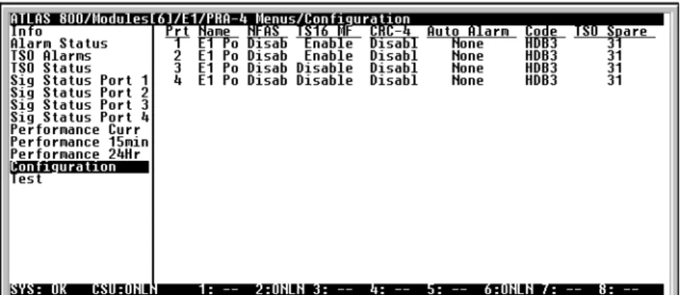Figure 3-8.  Configuration Menu