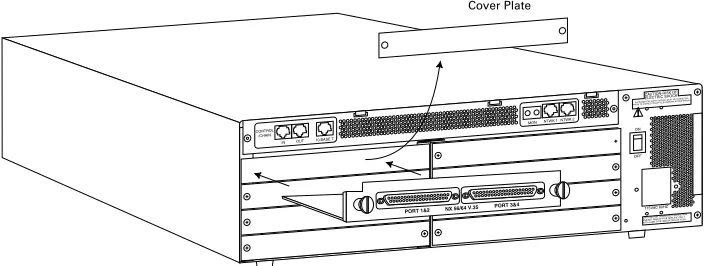 Figure 2-1Installing the Quad Nx 56/64 Module